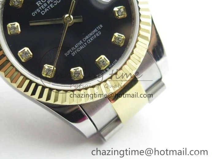 1225 StreetReady Datejust 31mm 278273 SS YG BP Maker Best Edition Black Diamonds Dial on SS YG Oyster Bracelet 2717